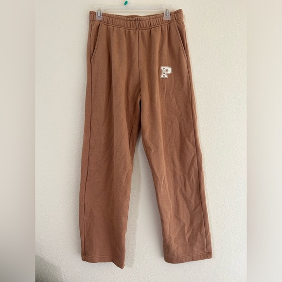 Victoria's Secret Pink Dog Ivy Fleece FullZip Hoodie Campus Pant Set Toffee Sz M - Picture 4 of 16